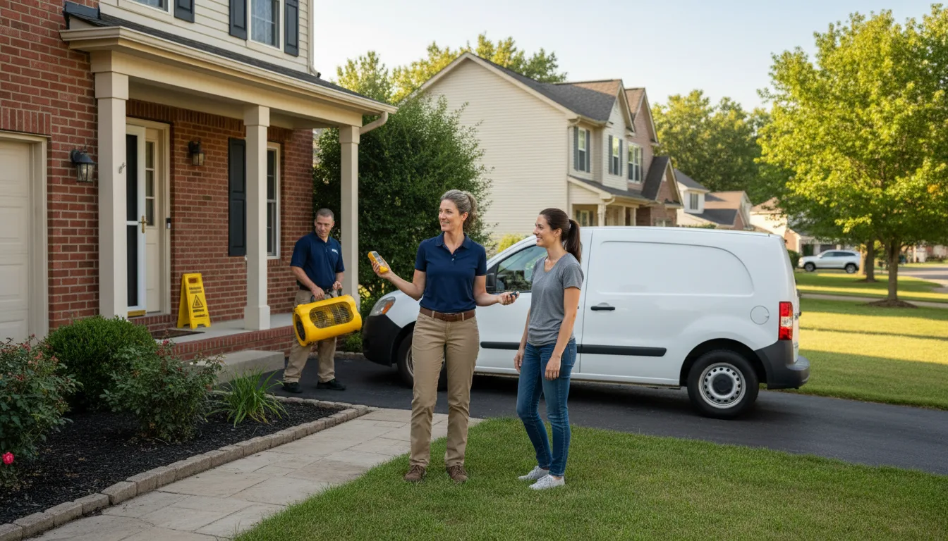 Residential water damage restoration in Davey, NE